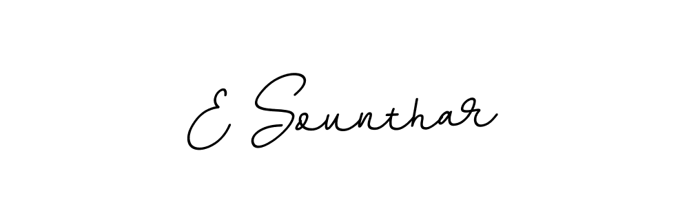 The best way (BallpointsItalic-DORy9) to make a short signature is to pick only two or three words in your name. The name E Sounthar include a total of six letters. For converting this name. E Sounthar signature style 11 images and pictures png