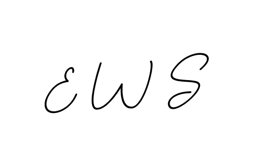 Use a signature maker to create a handwritten signature online. With this signature software, you can design (BallpointsItalic-DORy9) your own signature for name E W S. E W S signature style 11 images and pictures png