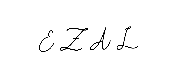 Create a beautiful signature design for name E Z A L. With this signature (BallpointsItalic-DORy9) fonts, you can make a handwritten signature for free. E Z A L signature style 11 images and pictures png