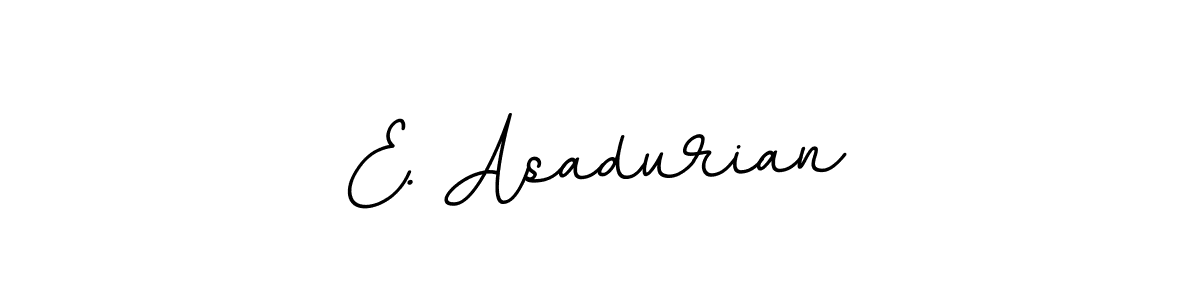 This is the best signature style for the E. Asadurian name. Also you like these signature font (BallpointsItalic-DORy9). Mix name signature. E. Asadurian signature style 11 images and pictures png