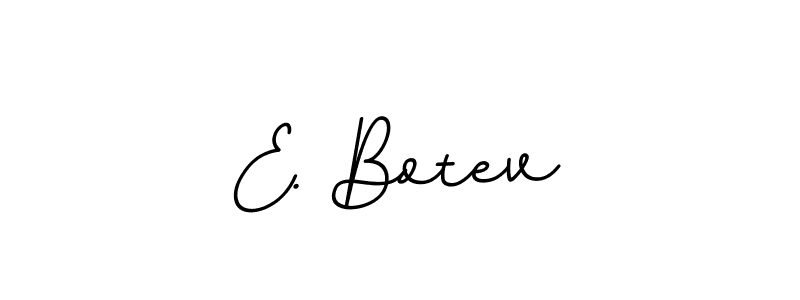 How to make E. Botev name signature. Use BallpointsItalic-DORy9 style for creating short signs online. This is the latest handwritten sign. E. Botev signature style 11 images and pictures png