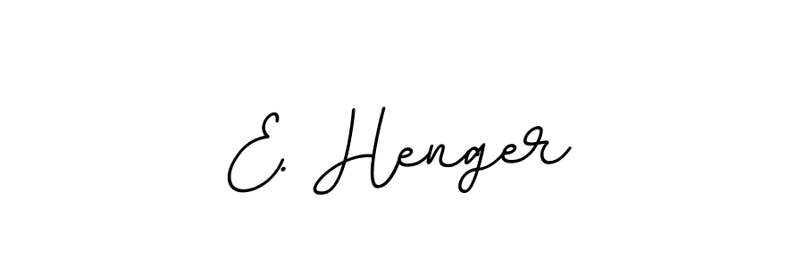 Design your own signature with our free online signature maker. With this signature software, you can create a handwritten (BallpointsItalic-DORy9) signature for name E. Henger. E. Henger signature style 11 images and pictures png