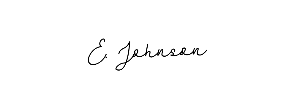 Use a signature maker to create a handwritten signature online. With this signature software, you can design (BallpointsItalic-DORy9) your own signature for name E. Johnson. E. Johnson signature style 11 images and pictures png