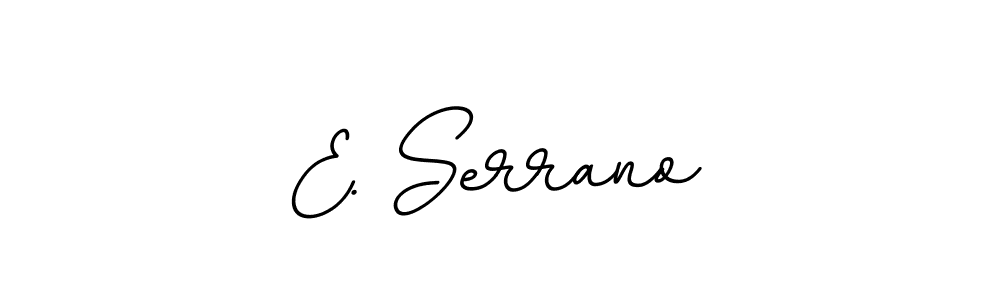 How to make E. Serrano name signature. Use BallpointsItalic-DORy9 style for creating short signs online. This is the latest handwritten sign. E. Serrano signature style 11 images and pictures png