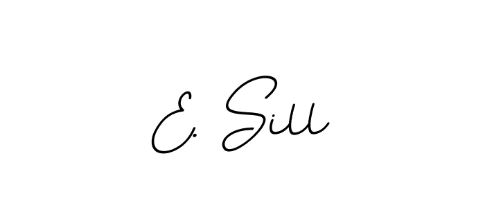 How to make E. Sill name signature. Use BallpointsItalic-DORy9 style for creating short signs online. This is the latest handwritten sign. E. Sill signature style 11 images and pictures png