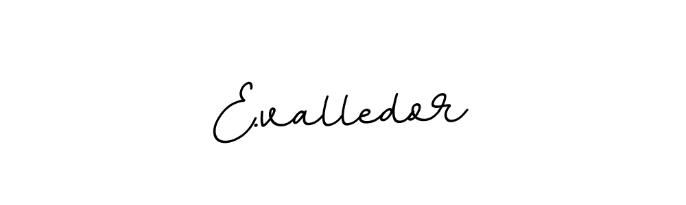 Create a beautiful signature design for name E.valledor. With this signature (BallpointsItalic-DORy9) fonts, you can make a handwritten signature for free. E.valledor signature style 11 images and pictures png