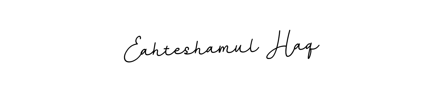 How to make Eahteshamul Haq name signature. Use BallpointsItalic-DORy9 style for creating short signs online. This is the latest handwritten sign. Eahteshamul Haq signature style 11 images and pictures png