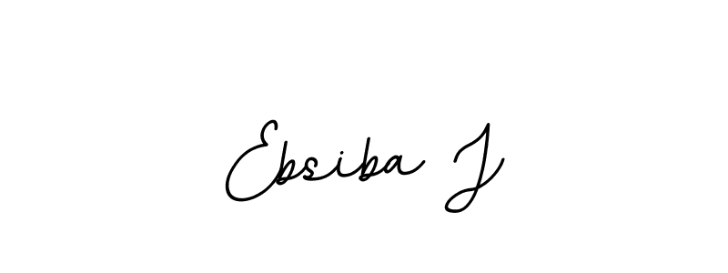 Use a signature maker to create a handwritten signature online. With this signature software, you can design (BallpointsItalic-DORy9) your own signature for name Ebsiba J. Ebsiba J signature style 11 images and pictures png