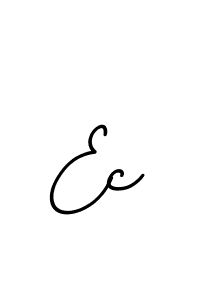 Use a signature maker to create a handwritten signature online. With this signature software, you can design (BallpointsItalic-DORy9) your own signature for name Ec. Ec signature style 11 images and pictures png