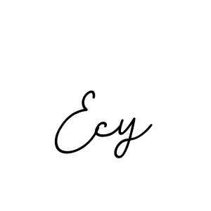 How to make Ecy name signature. Use BallpointsItalic-DORy9 style for creating short signs online. This is the latest handwritten sign. Ecy signature style 11 images and pictures png