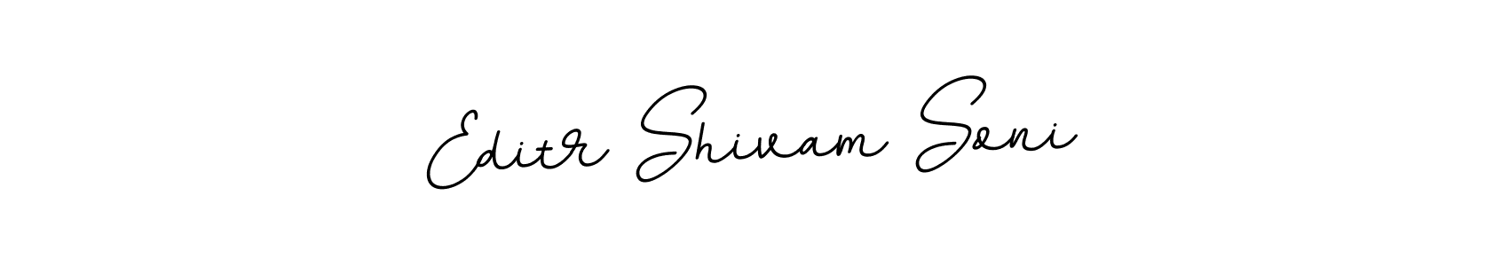 The best way (BallpointsItalic-DORy9) to make a short signature is to pick only two or three words in your name. The name Editr Shivam Soni include a total of six letters. For converting this name. Editr Shivam Soni signature style 11 images and pictures png