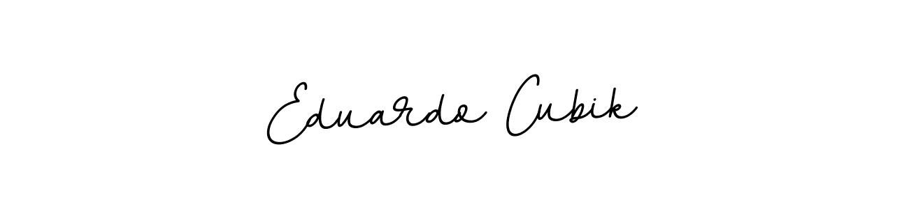 How to make Eduardo Cubik name signature. Use BallpointsItalic-DORy9 style for creating short signs online. This is the latest handwritten sign. Eduardo Cubik signature style 11 images and pictures png