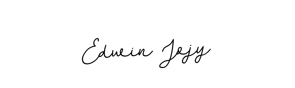 How to make Edwin Jojy name signature. Use BallpointsItalic-DORy9 style for creating short signs online. This is the latest handwritten sign. Edwin Jojy signature style 11 images and pictures png