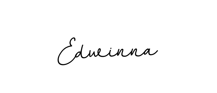 How to make Edwinna name signature. Use BallpointsItalic-DORy9 style for creating short signs online. This is the latest handwritten sign. Edwinna signature style 11 images and pictures png