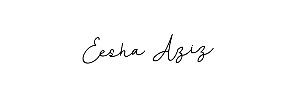 Use a signature maker to create a handwritten signature online. With this signature software, you can design (BallpointsItalic-DORy9) your own signature for name Eesha Aziz. Eesha Aziz signature style 11 images and pictures png