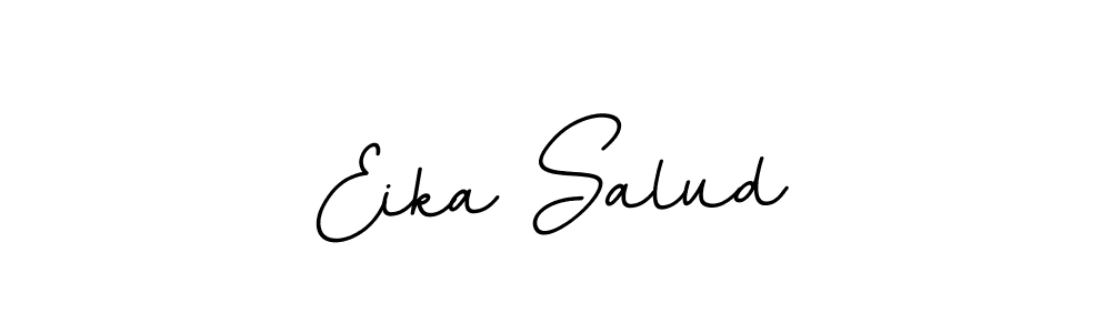 This is the best signature style for the Eika Salud name. Also you like these signature font (BallpointsItalic-DORy9). Mix name signature. Eika Salud signature style 11 images and pictures png