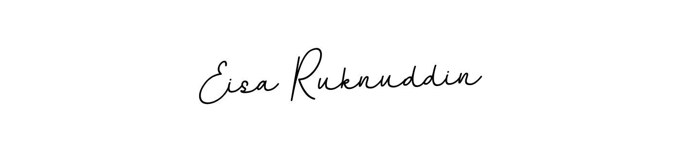 Design your own signature with our free online signature maker. With this signature software, you can create a handwritten (BallpointsItalic-DORy9) signature for name Eisa Ruknuddin. Eisa Ruknuddin signature style 11 images and pictures png