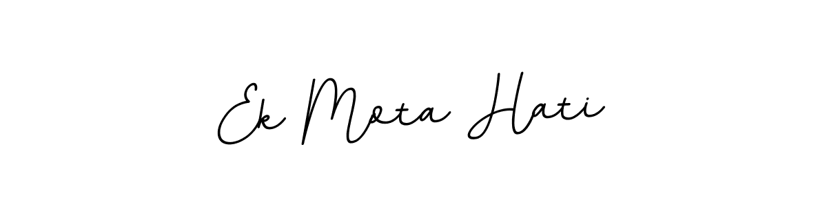 How to make Ek Mota Hati name signature. Use BallpointsItalic-DORy9 style for creating short signs online. This is the latest handwritten sign. Ek Mota Hati signature style 11 images and pictures png