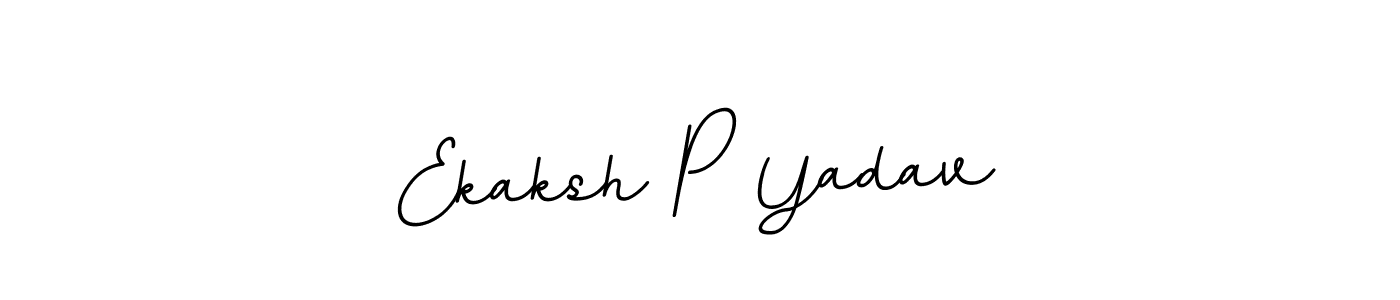 Use a signature maker to create a handwritten signature online. With this signature software, you can design (BallpointsItalic-DORy9) your own signature for name Ekaksh P Yadav. Ekaksh P Yadav signature style 11 images and pictures png