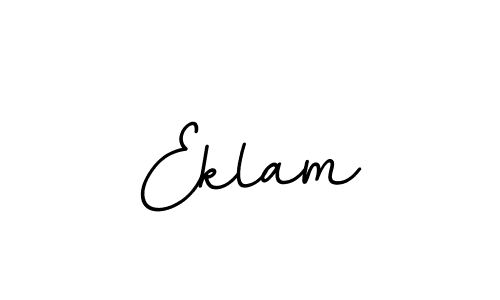Use a signature maker to create a handwritten signature online. With this signature software, you can design (BallpointsItalic-DORy9) your own signature for name Eklam. Eklam signature style 11 images and pictures png