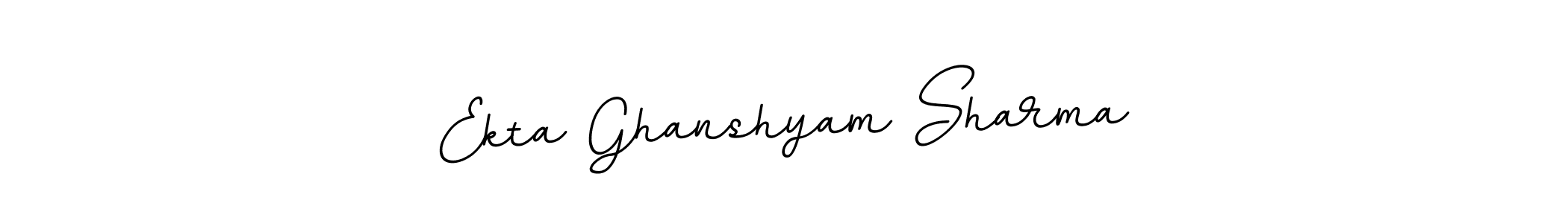 Design your own signature with our free online signature maker. With this signature software, you can create a handwritten (BallpointsItalic-DORy9) signature for name Ekta Ghanshyam Sharma. Ekta Ghanshyam Sharma signature style 11 images and pictures png