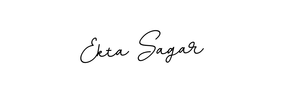 How to make Ekta Sagar name signature. Use BallpointsItalic-DORy9 style for creating short signs online. This is the latest handwritten sign. Ekta Sagar signature style 11 images and pictures png