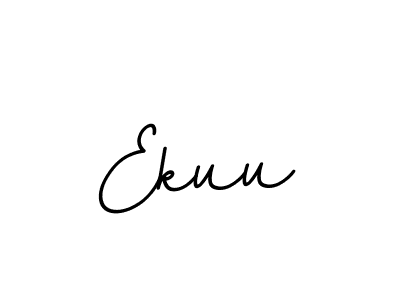 How to make Ekuu name signature. Use BallpointsItalic-DORy9 style for creating short signs online. This is the latest handwritten sign. Ekuu signature style 11 images and pictures png