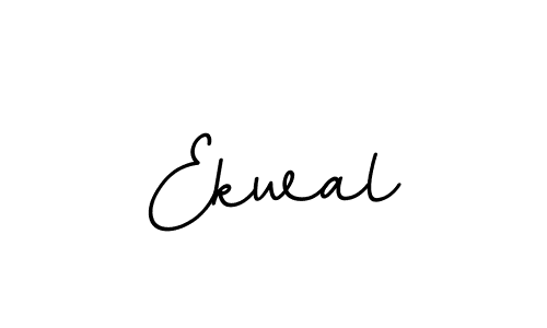 Use a signature maker to create a handwritten signature online. With this signature software, you can design (BallpointsItalic-DORy9) your own signature for name Ekwal. Ekwal signature style 11 images and pictures png