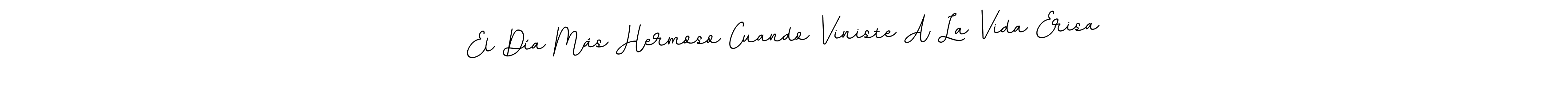 BallpointsItalic-DORy9 is a professional signature style that is perfect for those who want to add a touch of class to their signature. It is also a great choice for those who want to make their signature more unique. Get El Día Más Hermoso Cuando Viniste A La Vida Erisa name to fancy signature for free. El Día Más Hermoso Cuando Viniste A La Vida Erisa signature style 11 images and pictures png