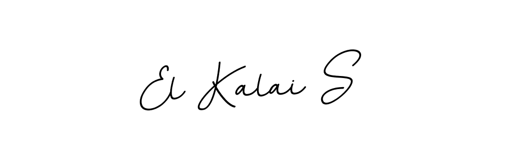 How to make El Kalai S name signature. Use BallpointsItalic-DORy9 style for creating short signs online. This is the latest handwritten sign. El Kalai S signature style 11 images and pictures png