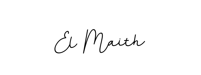 This is the best signature style for the El Maith name. Also you like these signature font (BallpointsItalic-DORy9). Mix name signature. El Maith signature style 11 images and pictures png