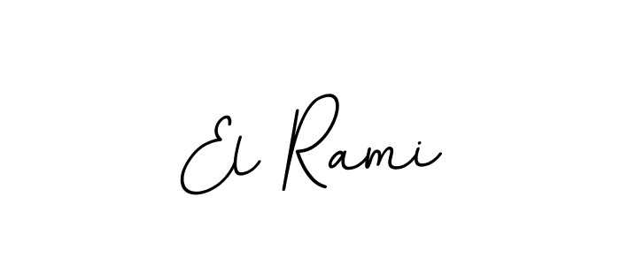 Use a signature maker to create a handwritten signature online. With this signature software, you can design (BallpointsItalic-DORy9) your own signature for name El Rami. El Rami signature style 11 images and pictures png