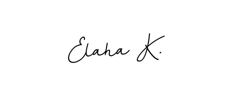 It looks lik you need a new signature style for name Elaha K.. Design unique handwritten (BallpointsItalic-DORy9) signature with our free signature maker in just a few clicks. Elaha K. signature style 11 images and pictures png