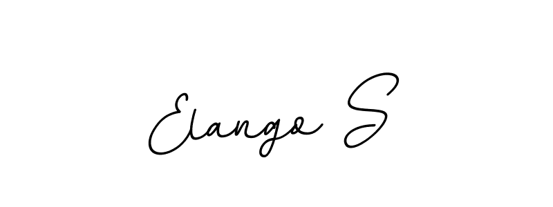 How to make Elango S name signature. Use BallpointsItalic-DORy9 style for creating short signs online. This is the latest handwritten sign. Elango S signature style 11 images and pictures png