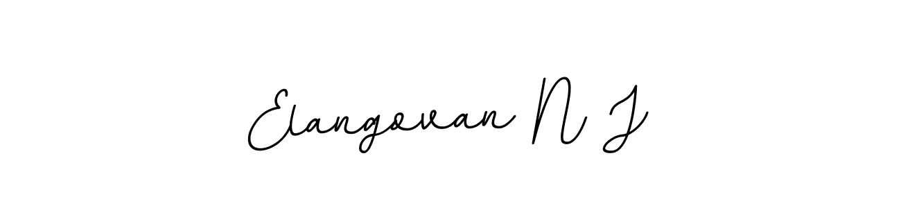 This is the best signature style for the Elangovan N J name. Also you like these signature font (BallpointsItalic-DORy9). Mix name signature. Elangovan N J signature style 11 images and pictures png