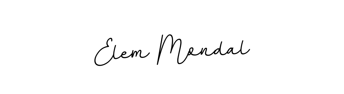 Also You can easily find your signature by using the search form. We will create Elem Mondal name handwritten signature images for you free of cost using BallpointsItalic-DORy9 sign style. Elem Mondal signature style 11 images and pictures png