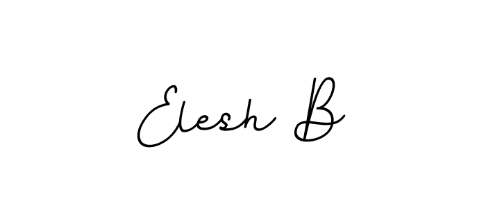 How to make Elesh B name signature. Use BallpointsItalic-DORy9 style for creating short signs online. This is the latest handwritten sign. Elesh B signature style 11 images and pictures png