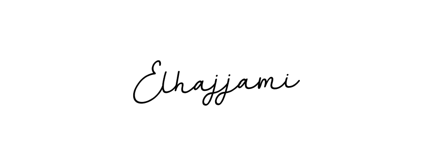 Use a signature maker to create a handwritten signature online. With this signature software, you can design (BallpointsItalic-DORy9) your own signature for name Elhajjami. Elhajjami signature style 11 images and pictures png