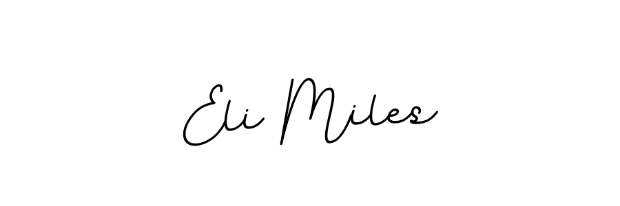 How to make Eli Miles name signature. Use BallpointsItalic-DORy9 style for creating short signs online. This is the latest handwritten sign. Eli Miles signature style 11 images and pictures png