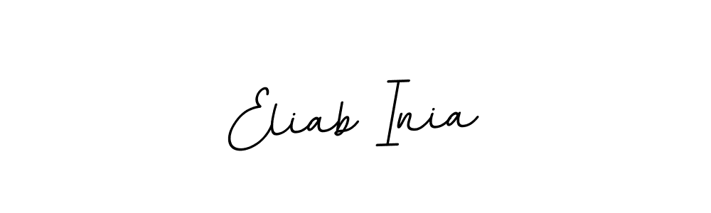 This is the best signature style for the Eliab Inia name. Also you like these signature font (BallpointsItalic-DORy9). Mix name signature. Eliab Inia signature style 11 images and pictures png