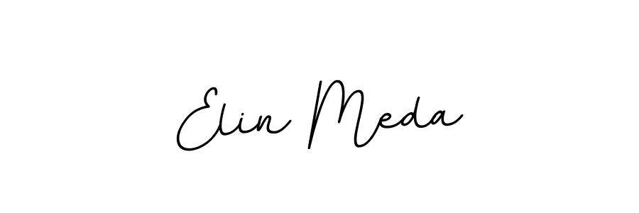 How to make Elin Meda name signature. Use BallpointsItalic-DORy9 style for creating short signs online. This is the latest handwritten sign. Elin Meda signature style 11 images and pictures png