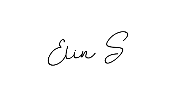 The best way (BallpointsItalic-DORy9) to make a short signature is to pick only two or three words in your name. The name Elin S include a total of six letters. For converting this name. Elin S signature style 11 images and pictures png