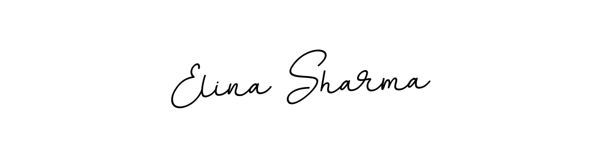 Use a signature maker to create a handwritten signature online. With this signature software, you can design (BallpointsItalic-DORy9) your own signature for name Elina Sharma. Elina Sharma signature style 11 images and pictures png