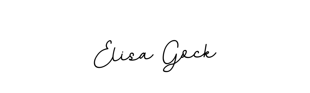 Elisa Gock stylish signature style. Best Handwritten Sign (BallpointsItalic-DORy9) for my name. Handwritten Signature Collection Ideas for my name Elisa Gock. Elisa Gock signature style 11 images and pictures png