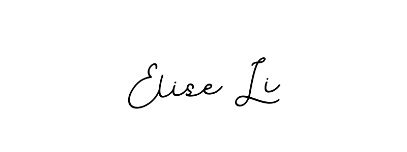 Design your own signature with our free online signature maker. With this signature software, you can create a handwritten (BallpointsItalic-DORy9) signature for name Elise Li. Elise Li signature style 11 images and pictures png