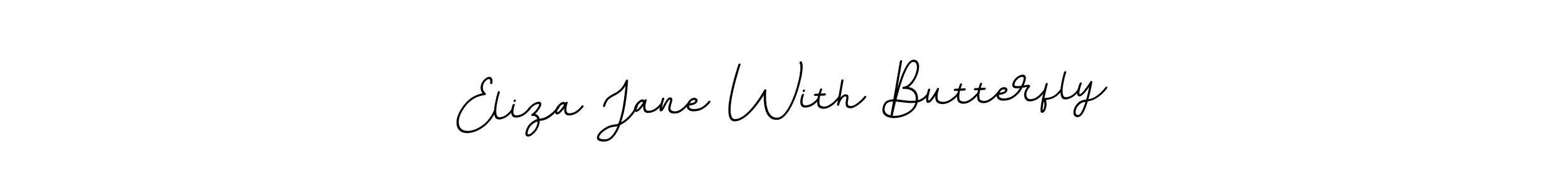 Design your own signature with our free online signature maker. With this signature software, you can create a handwritten (BallpointsItalic-DORy9) signature for name Eliza Jane With Butterfly. Eliza Jane With Butterfly signature style 11 images and pictures png