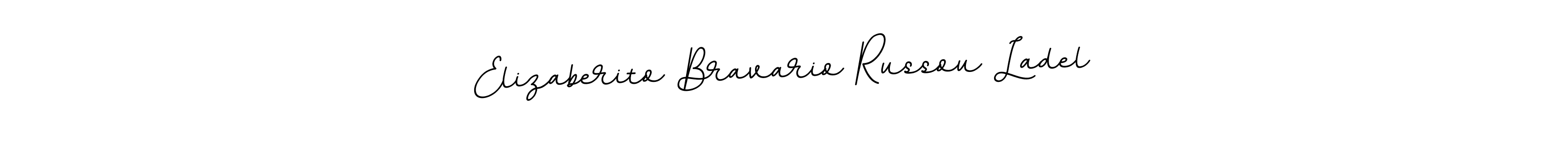 Make a beautiful signature design for name Elizaberito Bravario Russou Ladel. With this signature (BallpointsItalic-DORy9) style, you can create a handwritten signature for free. Elizaberito Bravario Russou Ladel signature style 11 images and pictures png