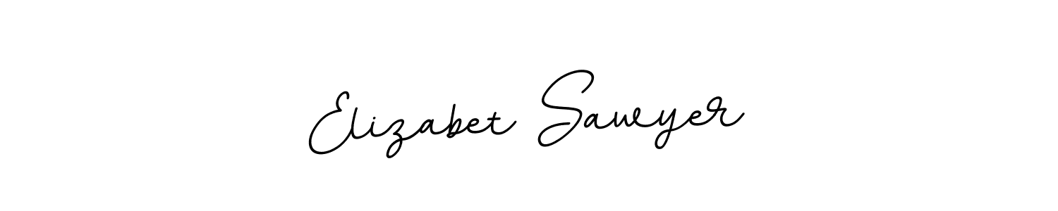 This is the best signature style for the Elizabet Sawyer name. Also you like these signature font (BallpointsItalic-DORy9). Mix name signature. Elizabet Sawyer signature style 11 images and pictures png