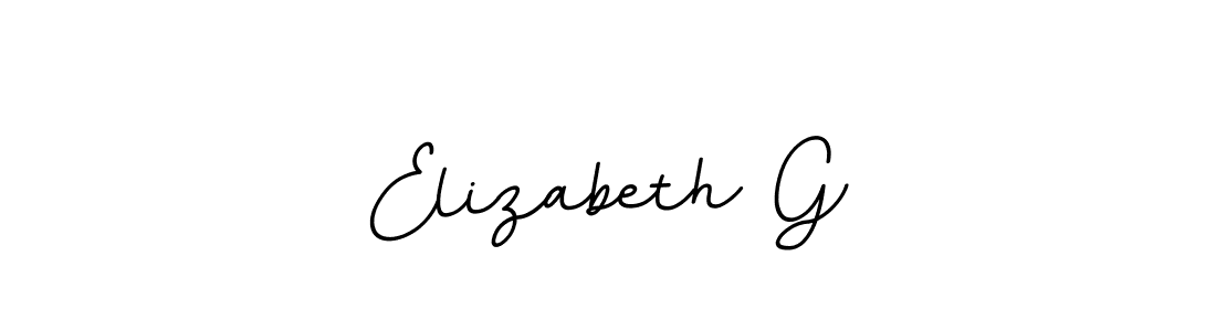 Make a beautiful signature design for name Elizabeth G. With this signature (BallpointsItalic-DORy9) style, you can create a handwritten signature for free. Elizabeth G signature style 11 images and pictures png
