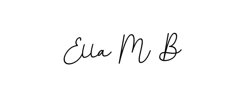 Use a signature maker to create a handwritten signature online. With this signature software, you can design (BallpointsItalic-DORy9) your own signature for name Ella M B. Ella M B signature style 11 images and pictures png